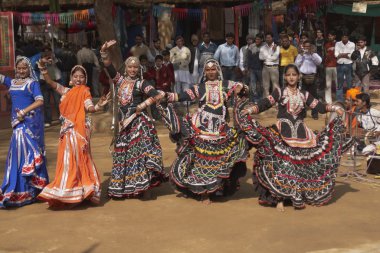 Tribal Dancers Performing clipart