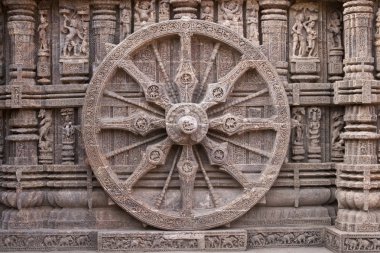 Stone Wheel of Hindu Chariot clipart