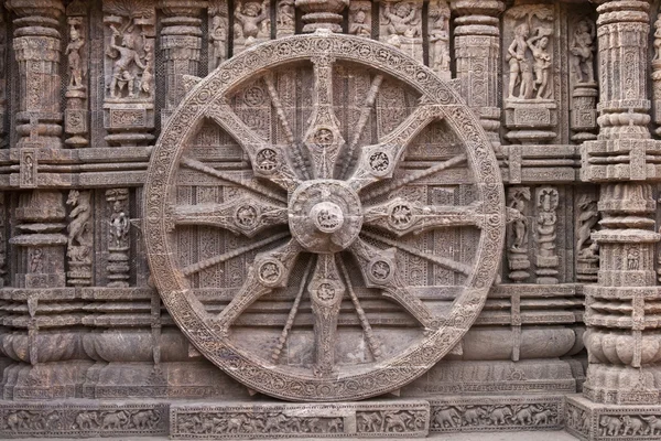 Kamień koło hinduskie rydwan — Zdjęcie stockowe