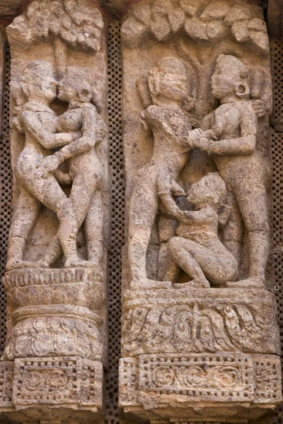Erotic Temple Carvings — Stock Photo, Image