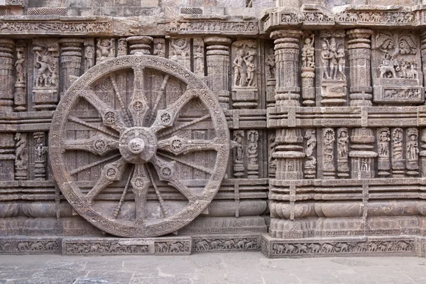 Roda de pedra da carruagem hindu — Fotografia de Stock