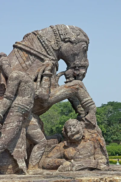 Statua konia wojny — Zdjęcie stockowe