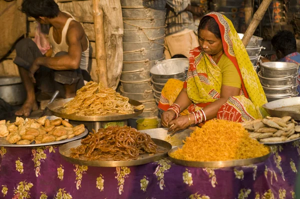Indian Sweet Stall — Stock Photo, Image