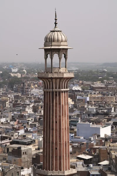 Minaret over oude delhi — Stockfoto