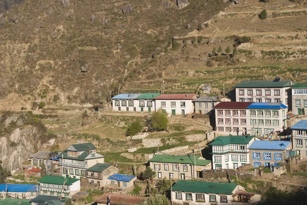 Himalaya huizen — Stockfoto
