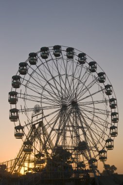 Ferris Wheel At Sunset clipart