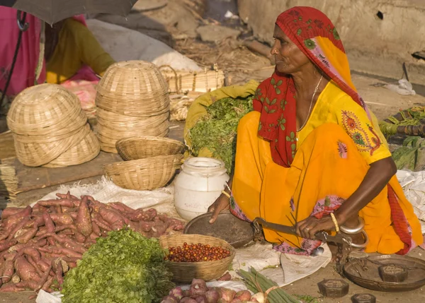 Уличный рынок в Джайпуре — стоковое фото