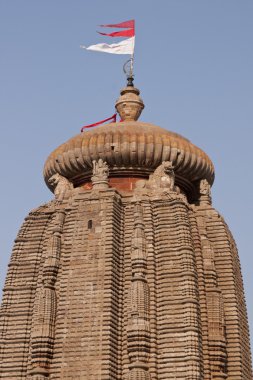 Hindu Temple Flying a Flag clipart