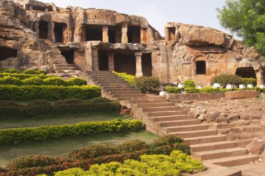Ancient Cave Temples clipart