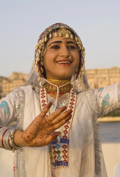 Indická tanečnice — Stock fotografie