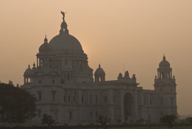 Victoria Monument at Sunset clipart