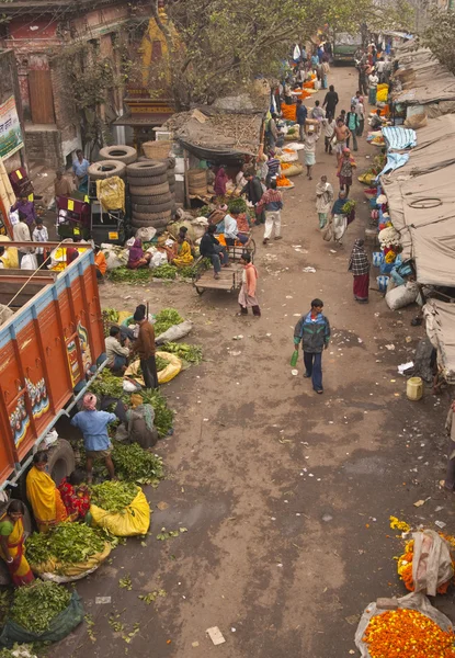 Indischer Blumenmarkt — Stockfoto