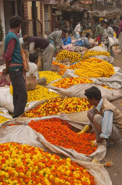 Calcutta blomstermarknaden — Stockfoto