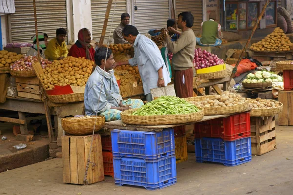 Indiase straat markt — Stockfoto