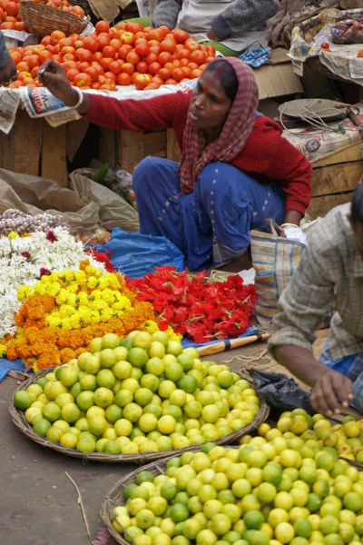Indiase straat markt — Stockfoto
