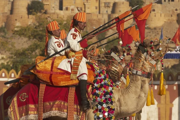 Camel Mounted Lancers — Stock Photo, Image
