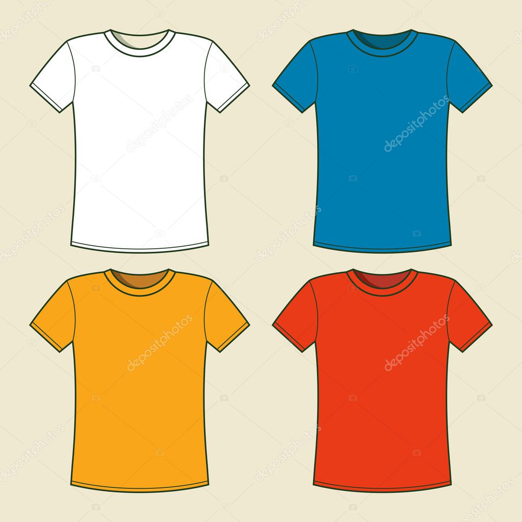 Colorful t-shirts template