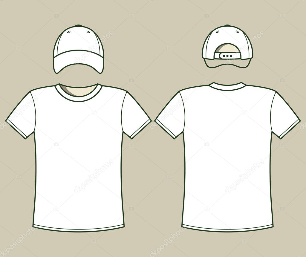 T-shirt and cap template