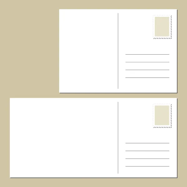 Tarjeta postal en blanco — Archivo Imágenes Vectoriales
