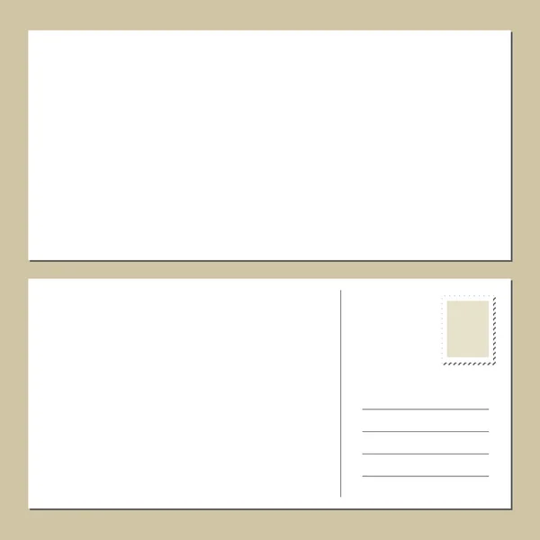 Cartolina bianca — Vettoriale Stock
