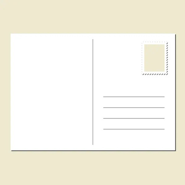 Postal en blanco — Archivo Imágenes Vectoriales