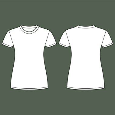 White t-shirt design template clipart