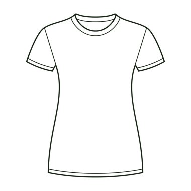 White t-shirt design template clipart