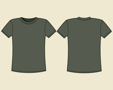 Blank t-shirt template clipart