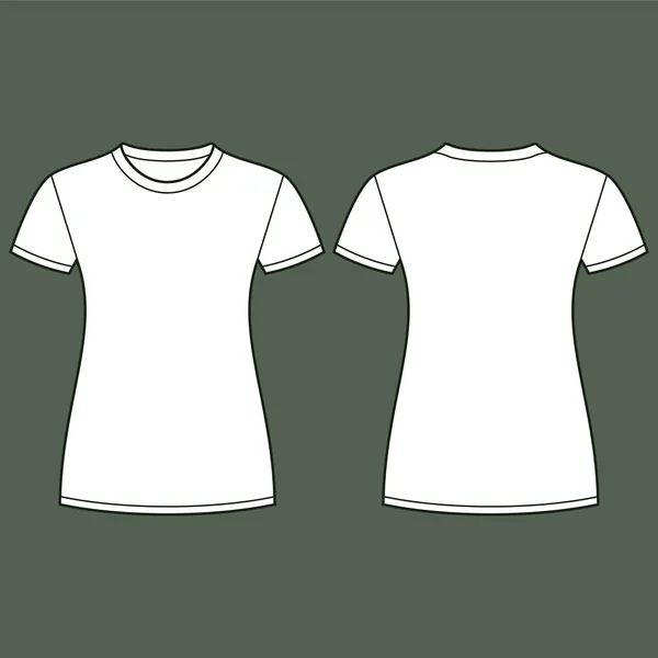 Beyaz tişört tasarım şablonu — Stok Vektör