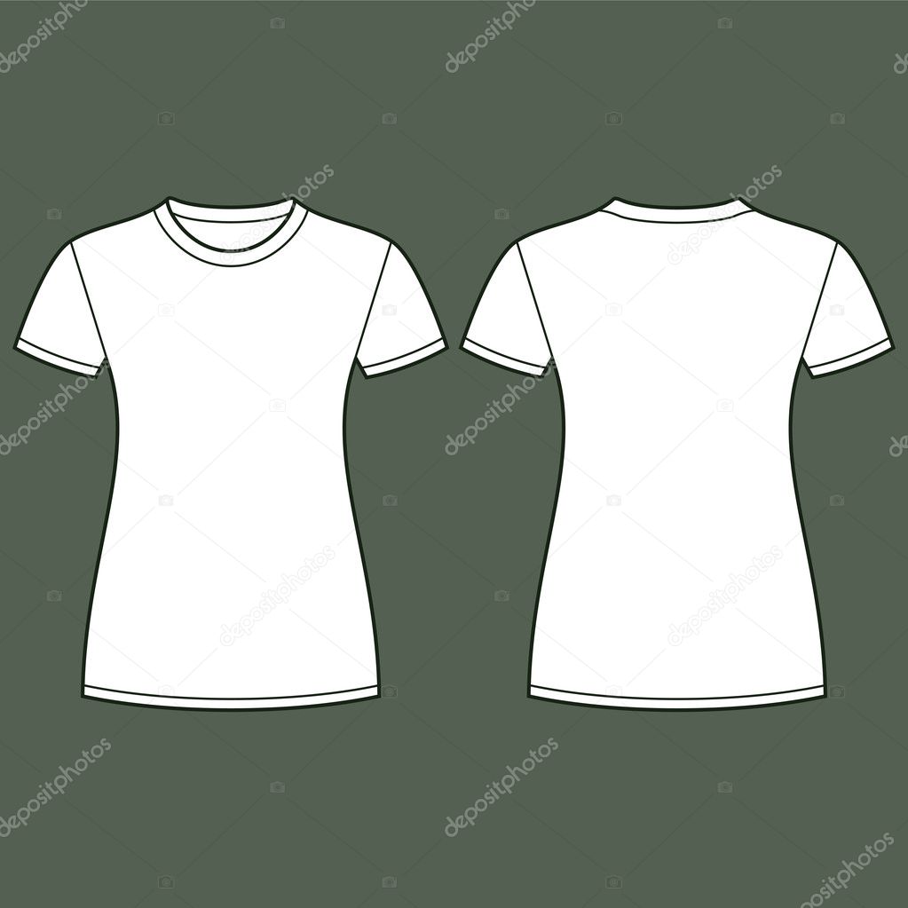 White t-shirt design template