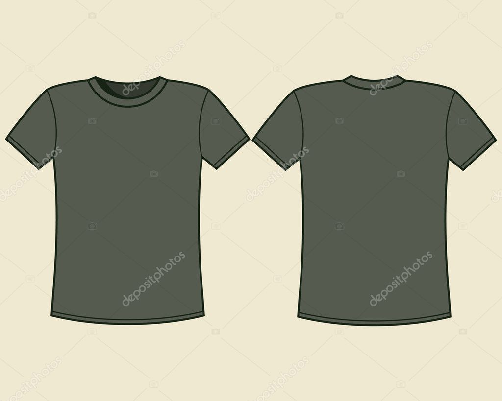 Blank t-shirt template Stock Vector Image by ©nikolae #21 In Blank T Shirt Outline Template