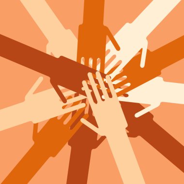 Human hands unity clipart