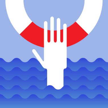 Hand of drowning clipart