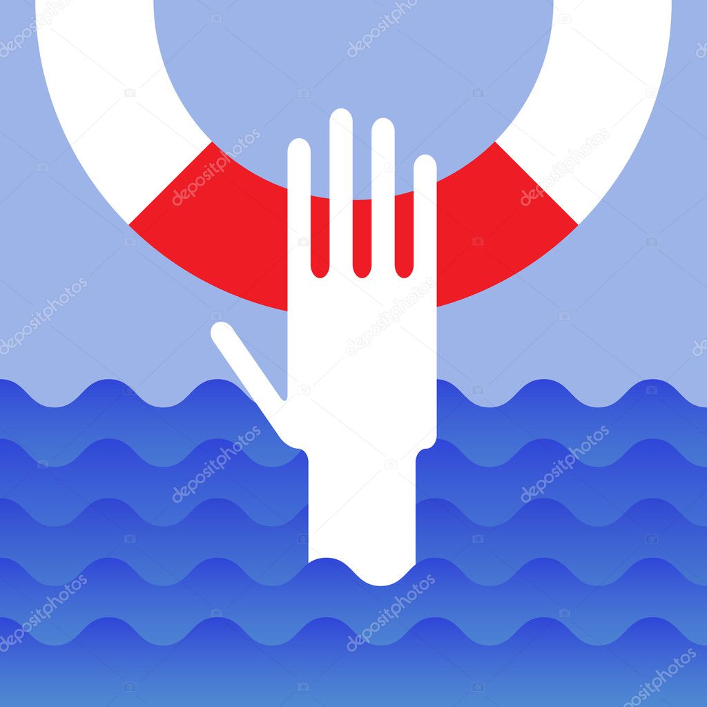Hand of drowning