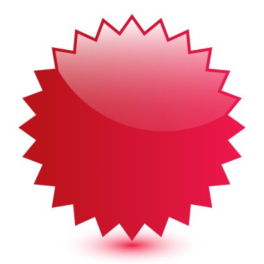 Red vector label clipart
