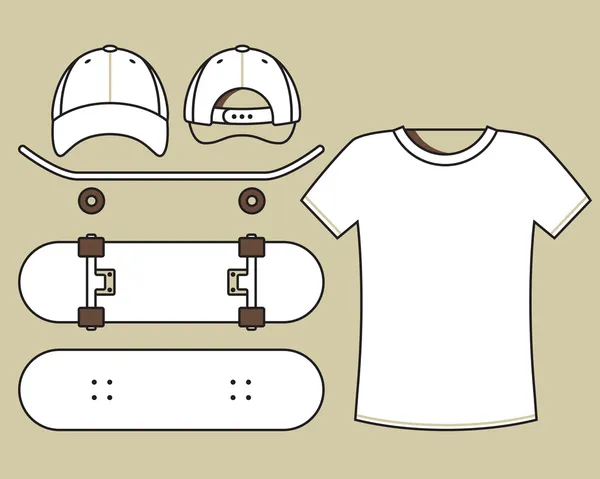 Skateboard set — Stockvector