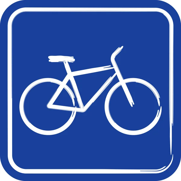 Bicicleta sinal de estrada — Vetor de Stock