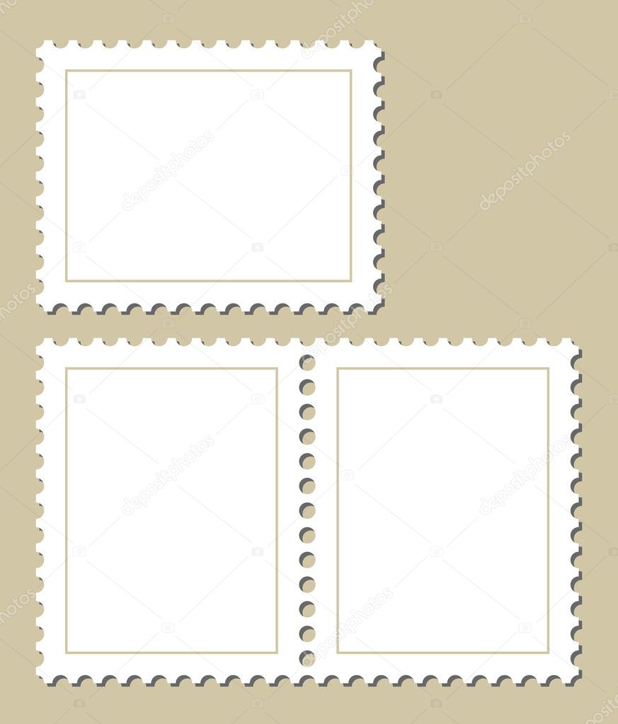 Blank postage stamps