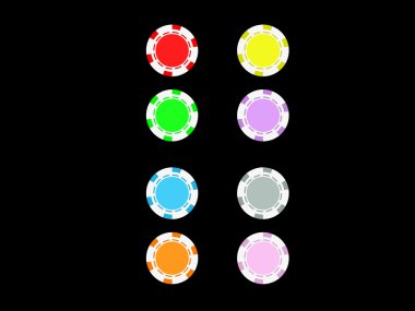 renkli fiş üzerine siyah izole