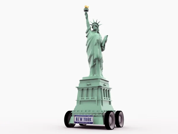 Статуя Свободы на колесах — стоковое фото