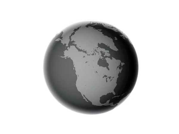 Planet earth on gray scale — Stock Photo, Image