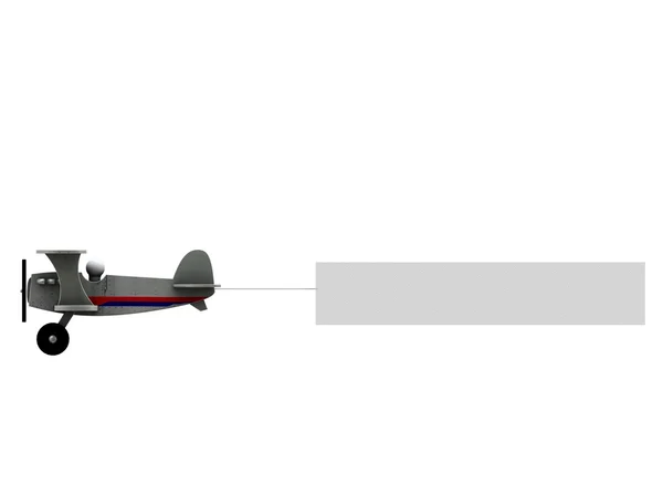 Avion jouet avec bilboard — Photo