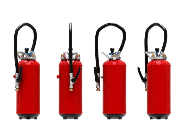 Extintores isolados sobre fundo branco — Fotografia de Stock