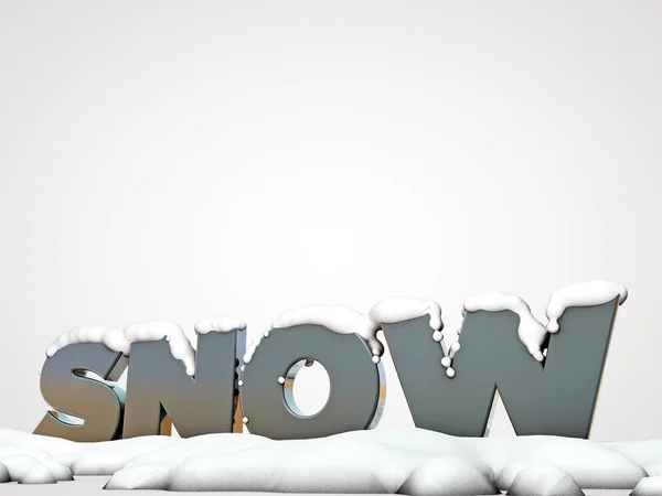 Słowo śnieg pod Królewna Śnieżka — Zdjęcie stockowe
