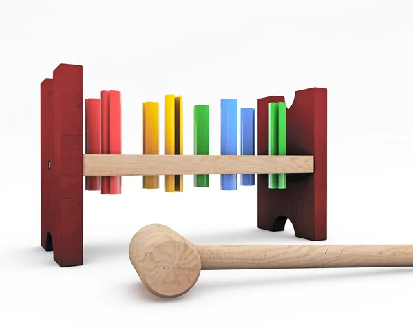 Zabawki drewniane młotka — Zdjęcie stockowe