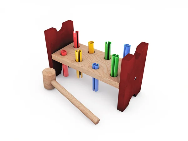 Kladivo dřevěná hračka — Stock fotografie