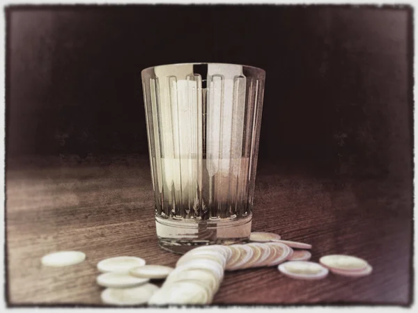 Gelas kosong dengan air — Stok Foto
