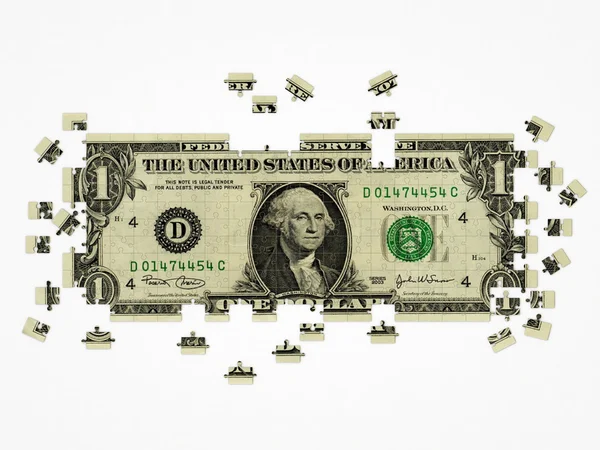 Dólar rompecabezas — Foto de Stock