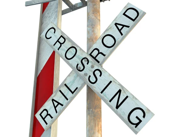 Spoorweg kruising — Stockfoto