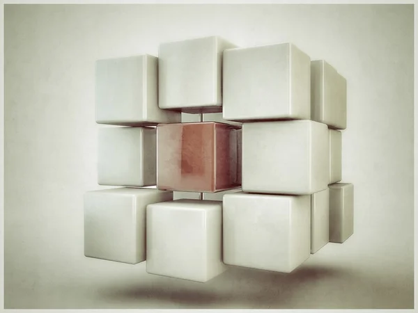 Forma hecha con cubos —  Fotos de Stock
